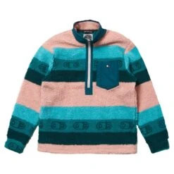 Airblaster Airblaster Sherpa Half-Zip - Ocean Blush Stripe