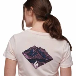Black Diamond Black Diamond Womens Mountain Diamond T-Shirt - Ice Pink -RR Ski Race Shop black diamond womens mountain diamond t shirt ice pink p23546 33622 image