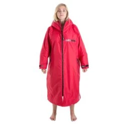 DryRobe DryRobe Advance Longsleeve Rain Jacket - Red/Grey 9 DryRobe DryRobe Advance Longsleeve Rain Jacket - Red/Grey -RR Ski Race Shop dryrobe advance longsleeve rain jacket red grey p20562 28386 image