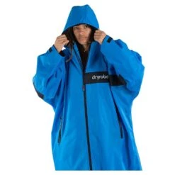 DryRobe DryRobe Advance Longsleeve Rain Jacket Remix Range - Cobalt Blue/Black -RR Ski Race Shop dryrobe advance longsleeve rain jacket remix range cobalt blue black p25846 36903 image