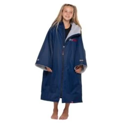 DryRobe DryRobe Advance Shortsleeve Junior Rain Jacket - Navy/Grey