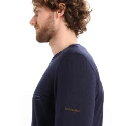 Icebreaker Icebreaker 200 Oasis Long Sleeve Crewe - Ski Stripes/Midnight Navy -RR Ski Race Shop icebreaker 200 oasis long sleeve crewe ski stripes midnight navy p23407 33357 image