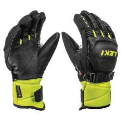 Leki Leki Race Coach Flex S GTX Junior Ski Gloves - Black/Ice Lemon