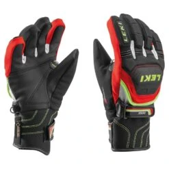 Leki Leki World Cup Race Coach Flex S GTX Junior Ski Gloves - Black/Red