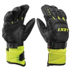 Leki Leki World Cup Race Flex S Junior Ski Gloves - Black/Ice Lemon