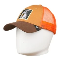 Level Level Eagle Mesh Cap - Brown