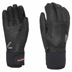 Level Level Off Piste Leather Gloves - Black