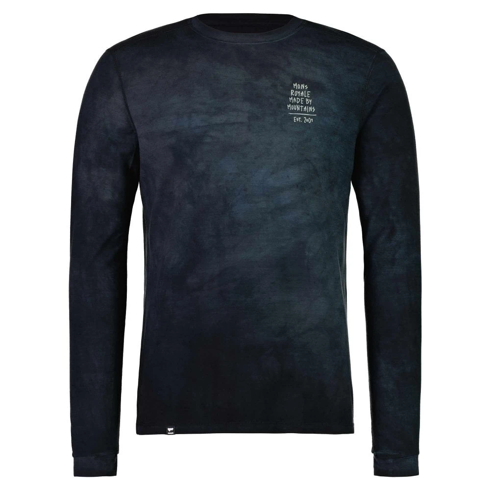 Mons Royale Mons Royale Cascade Merino Flex LS T-Shirt - Black Acid Wash 3 Mons Royale Mons Royale Cascade Merino Flex LS T-Shirt - Black Acid Wash