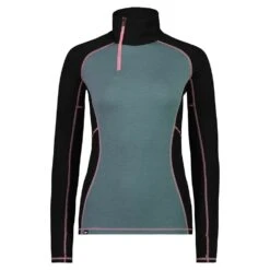 Mons Royale Mons Royale Olympus Womens Half Zip - Burnt Sage/Black