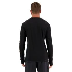 Mons Royale Mons Royale Yotei LS T-Shirt - Black/Blue Slate -RR Ski Race Shop mons royale yotei ls t shirt black blue slate p24138 34570 image