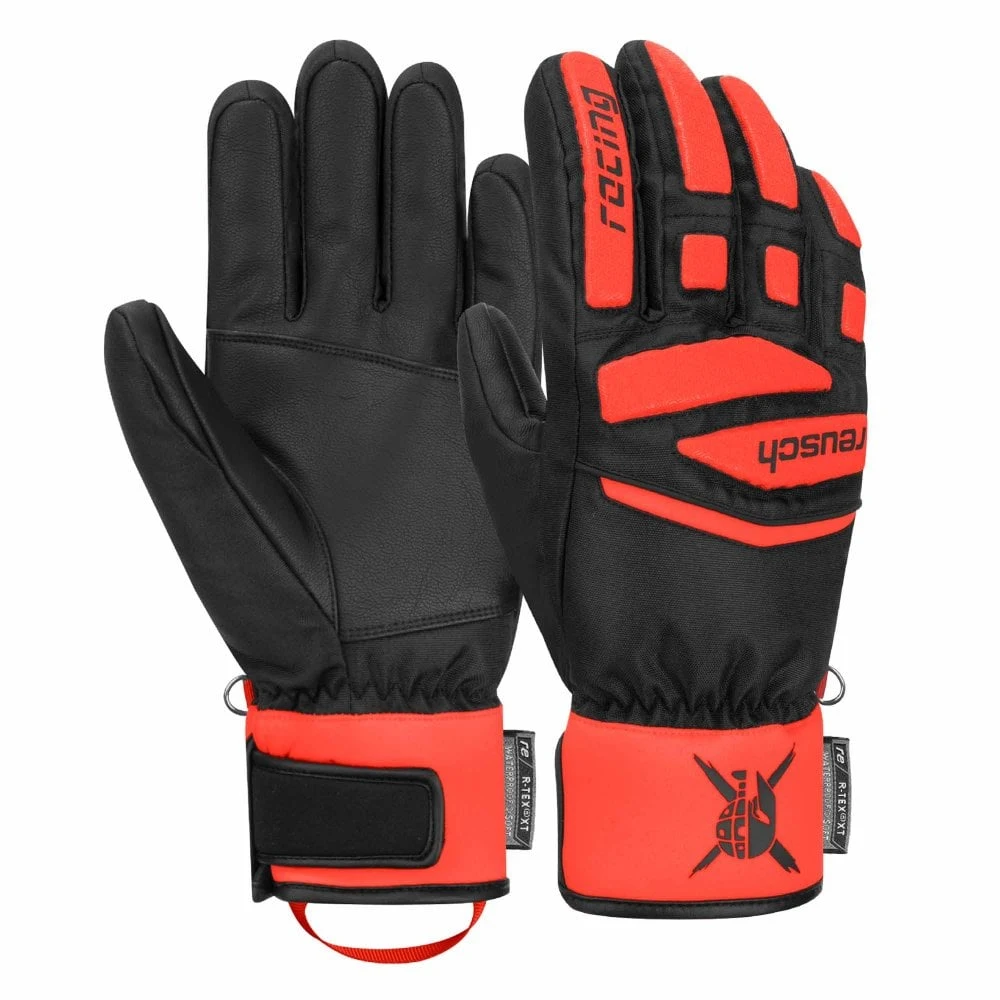 Reusch Reusch World Cup Warrior Prime R-Tex XT Junior Race Glove - Black/Fluorescent Red 4 Reusch Reusch World Cup Warrior Prime R-Tex XT Junior Race Glove - Black/Fluorescent Red - Image 2