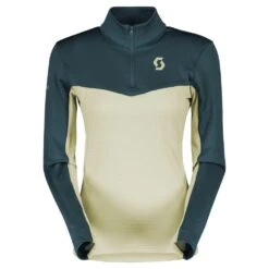 Scott Scott Defined Light Womens Pullover - Aruba Green/Pale Yellow