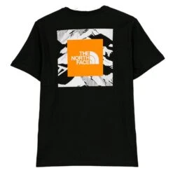 The North Face The North Face Foundation Graphic Short Sleeve T-Shirt - TNF Black/Cone Orange