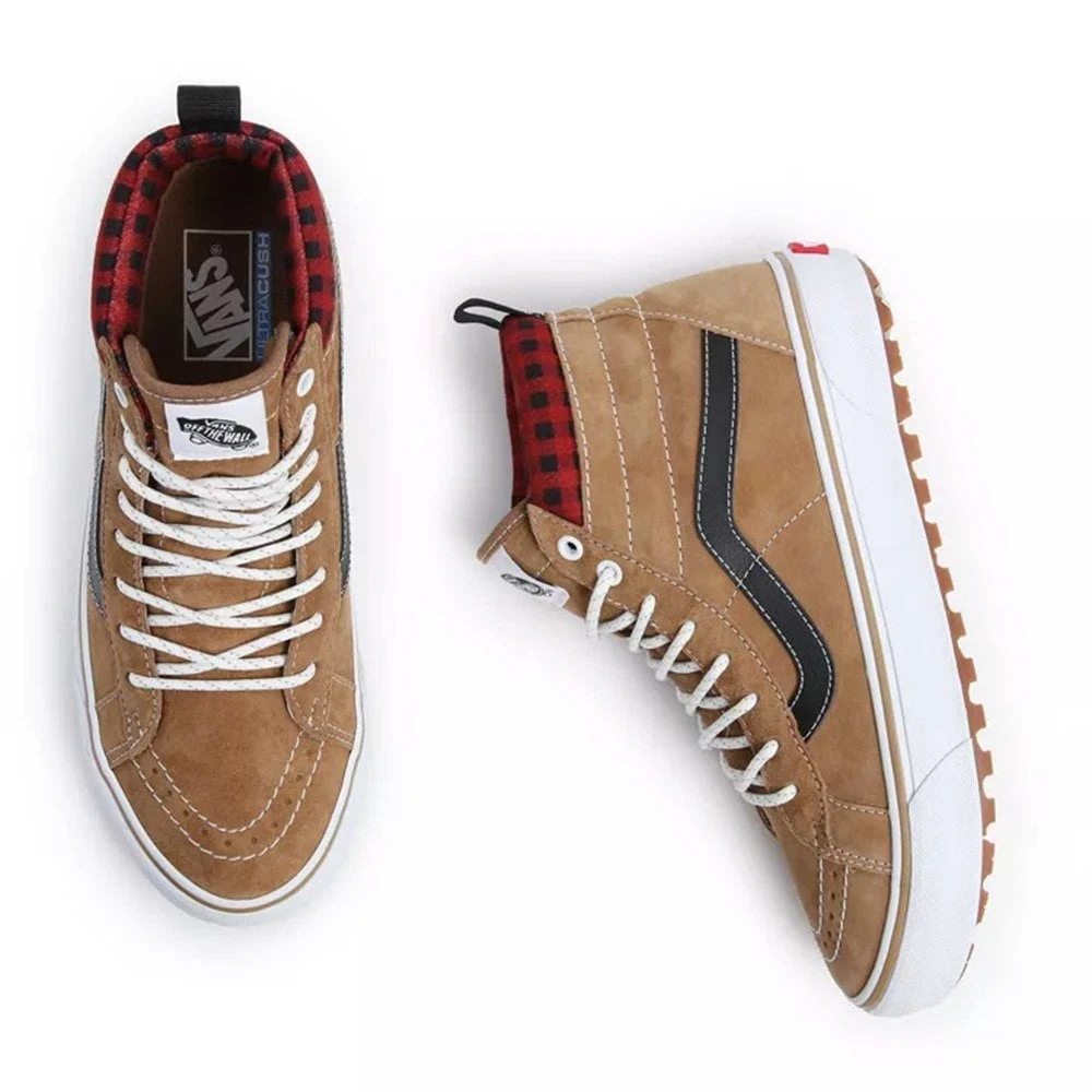 Vans Vans Sk8-Hi MTE 1 Shoe - Plaid Brown/Black 7 Vans Vans Sk8-Hi MTE 1 Shoe - Plaid Brown/Black - Image 5