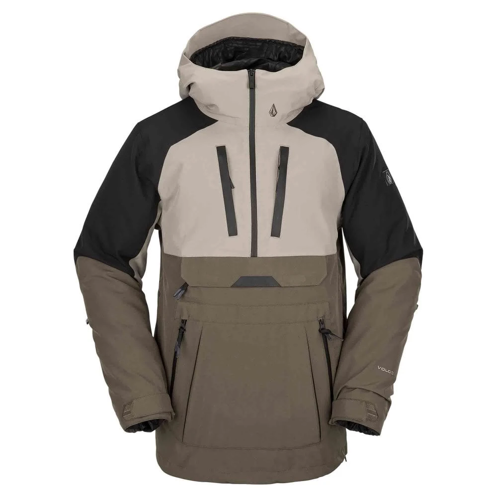 Volcom Volcom Brighton Pullover Jacket - Dark Khaki 3 Volcom Volcom Brighton Pullover Jacket - Dark Khaki